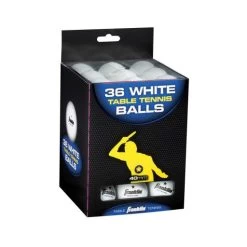 FRANKLIN 36 PACK- 40MM (1) STAR WHITE TABLE TENNIS BALLS