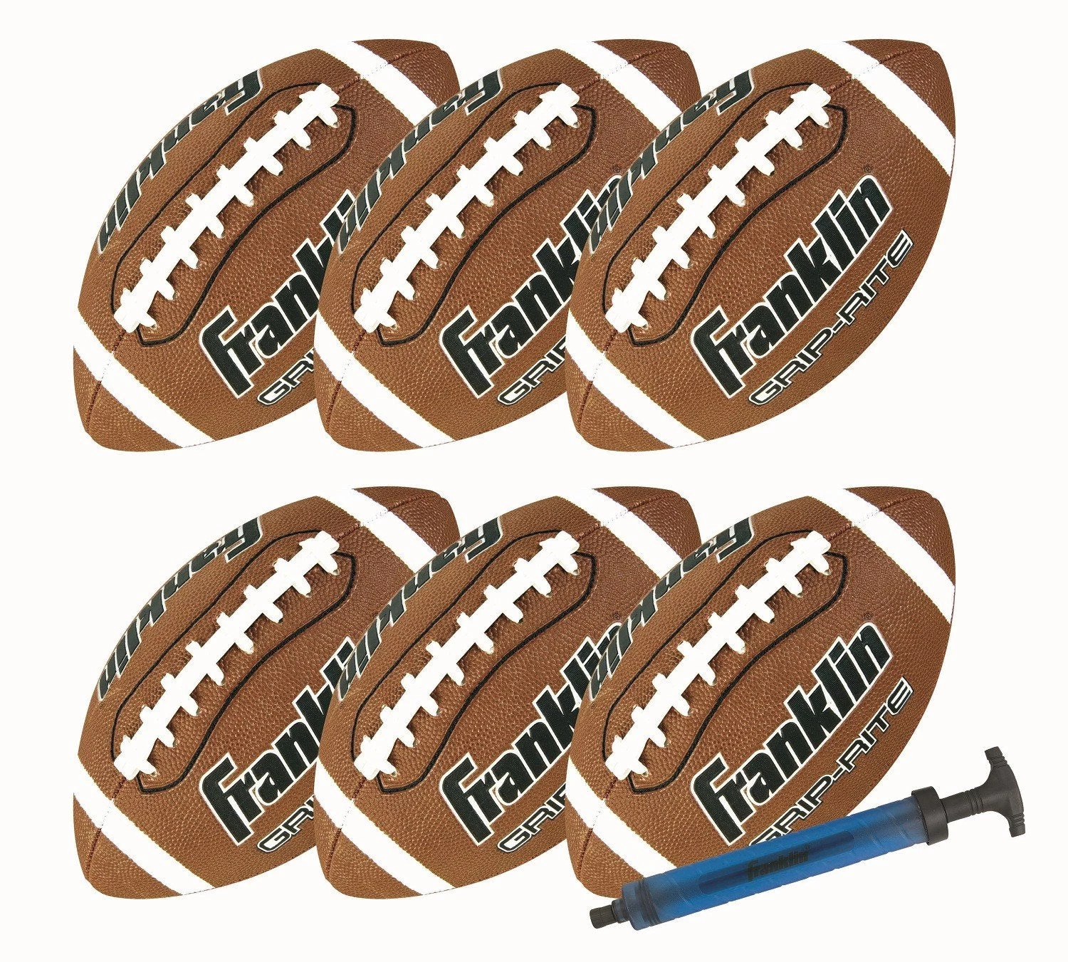 Franklin JUNIOR SIZE GRIP RITE® FOOTBALL 6 PACK