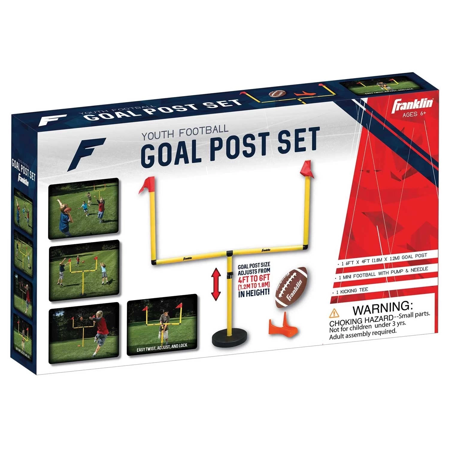 Franklin YOUTH FOOTBALL GOAL POST, BALL AND TEE - Image 2