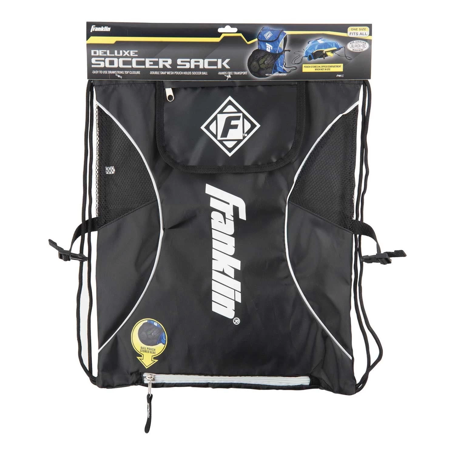 Franklin YOUTH SOCCER BALL BACKPACK - BLACK - Image 2