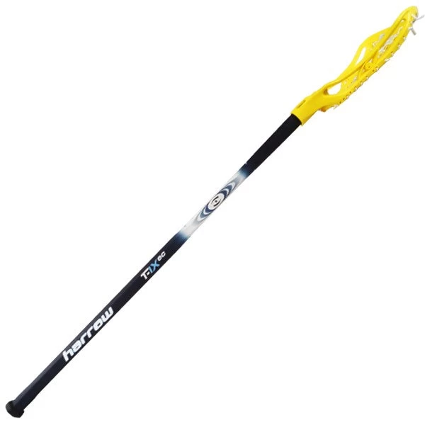 Harrow COMPLETE LACROSSE STICK - TITLE XI EC SHAFT, SLINGSHOT HEAD STRUNG, YELLOW