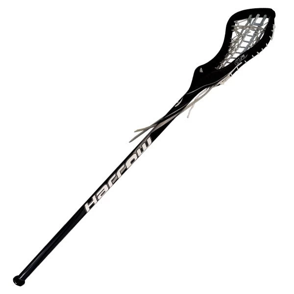 Harrow G71 ONE-PIECE LACROSSE STICK, STRUNG, BLACK/SILVER
