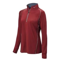 Mizuno Girl's Comp 1/2 Zip Long Sleeve Pullover