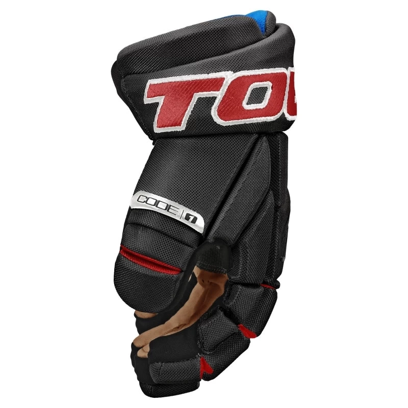 Tour Code 1 Hockey Gloves Black/Red - Image 2