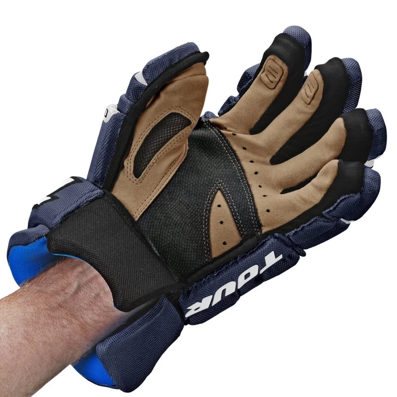 Tour Code 1 Hockey Gloves Blue/White - Image 4