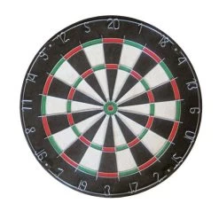 FRANKLIN BRISTLE DARTBOARD WITH STEEL NUMBERS AND WIRE