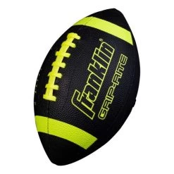 FRANKLIN GRIP-RITE® JUNIOR SIZE FOOTBALL BLACK/OPTIC YELLOW