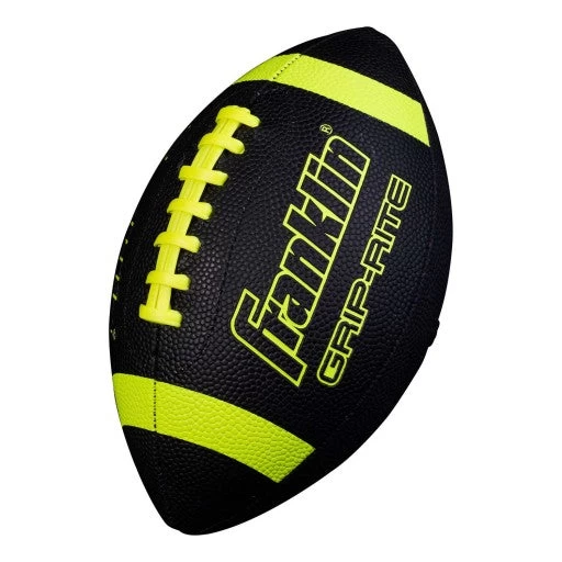 FRANKLIN GRIP-RITE® JUNIOR SIZE FOOTBALL BLACK/OPTIC YELLOW