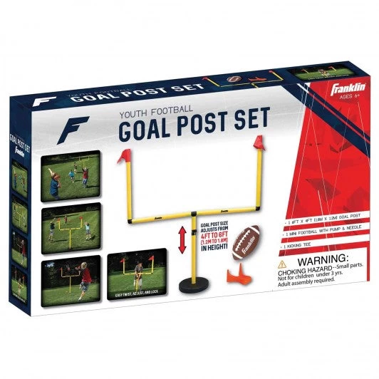 FRANKLIN YOUTH FOOTBALL GOAL POST, BALL AND TEE - Image 2